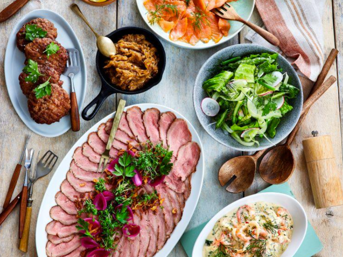 a plate of food on a table